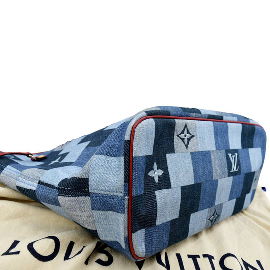 Louis Vuitton Limited Edition Grey Monogram Denim Patchwork Pouchy Bag |  Yoogi's Closet